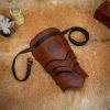 Leather Pauldron with Three Celtic Horses Symbol