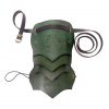 Leather Pauldron with Three Celtic Horses Symbol