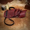 Leather Pauldron with Three Celtic Horses Symbol