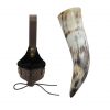 Venturer of the Realm Fur Lined Horn Holder with Horn