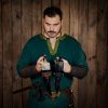 Venturer of the Realm Fur Lined Horn Holder with Horn