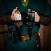 Venturer of the Realm Fur Lined Horn Holder with Horn