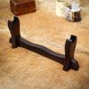 Single Tier Handcrafted Genuine Hardwood Sword and Axe Stand