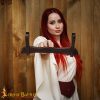 Single Tier Handcrafted Genuine Hardwood Sword and Axe Stand