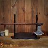 Triple Tier Handcrafted Genuine Hardwood Axe / Sword Stand
