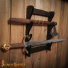 Three Tier Sword / Axe Stand Handcrafted Genuine Hardwood