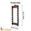 Eight Tier Wall Mounting Handcrafted Genuine Hardwood Sword and Axe Stand