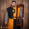 Eight Tier Wall Mounting Handcrafted Genuine Hardwood Sword and Axe Stand