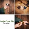 Genuine Leather Archery Finger Tabs / Protectors Set of 3
