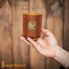 Handcrafted Can Holder with Heraldic Eagle Decoration
