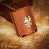 Handcrafted Can Holder with Heraldic Eagle Decoration