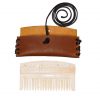 Medieval Bone Comb with Leather Sheath