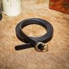 Thin Medieval Belt with Solid Brass Buckle