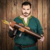 Handcrafted Genuine Leather Quiver with Suede Pouches for Arrowheads