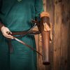 Handcrafted Genuine Leather Quiver with Suede Pouches for Arrowheads