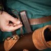 Handcrafted Genuine Leather Quiver with Suede Pouches for Arrowheads