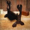 Two Tier Handcrafted Genuine Hardwood Axe / Sword Stand