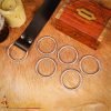 Nickle Coated Steel Ring Set of 5 1.75 inches