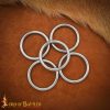 Nickle Coated Steel Ring Set of 5 1.75 inches