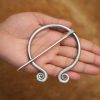 Medieval Stainless Steel Penannular Brooch Cloak Fibula