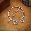 Medieval Stainless Steel Penannular Brooch Cloak Fibula