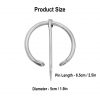 Medieval Viking Penannular Fibula Stainless Steel Cloak Pin
