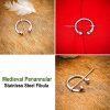 Stainless Steel Medieval Fibula with Rolled Ends