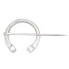 Stainless Steel Medieval Fibula with Rolled Ends