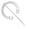 Stainless Steel Medieval Fibula with Rolled Ends