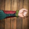 Warrior of the Realm Genuine Leather Bracers with Viking Valknut Symbol