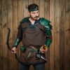 Warrior of the Realm Genuine Leather Bracers with Viking Valknut Symbol