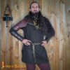Medieval Leather Belt with Lustrous Steel Ring Buckle