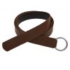 Medieval Leather Belt with Lustrous Steel Ring Buckle