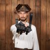Medieval Leather Sword and Axe Frog Right Handed