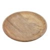 Medieval Wooden Plate Hand Crafted Useful Hardwood Cutlery, approx. 23 cm diameter