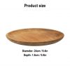 Medieval Wooden Plate Hand Crafted Useful Hardwood Cutlery, approx. 23 cm diameter