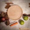 Medieval Wooden Plate Hand Crafted Useful Hardwood Cutlery, approx. 23 cm diameter
