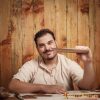 Medieval Wooden Plate Hand Crafted Useful Hardwood Cutlery, approx. 23 cm diameter