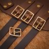 Pure Brass Buckle for Small Leather Straps