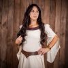 Genuine Leather Accessory with Steel Ring for LARP and Cosplay