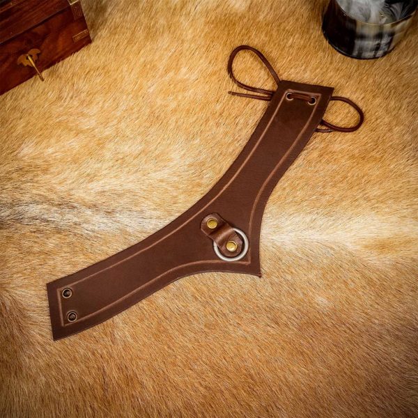 Genuine Leather Accessory with Steel Ring for LARP and Cosplay - Image 11