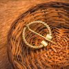 Viking Penannular Brooch Pure Brass Cloak Clasp