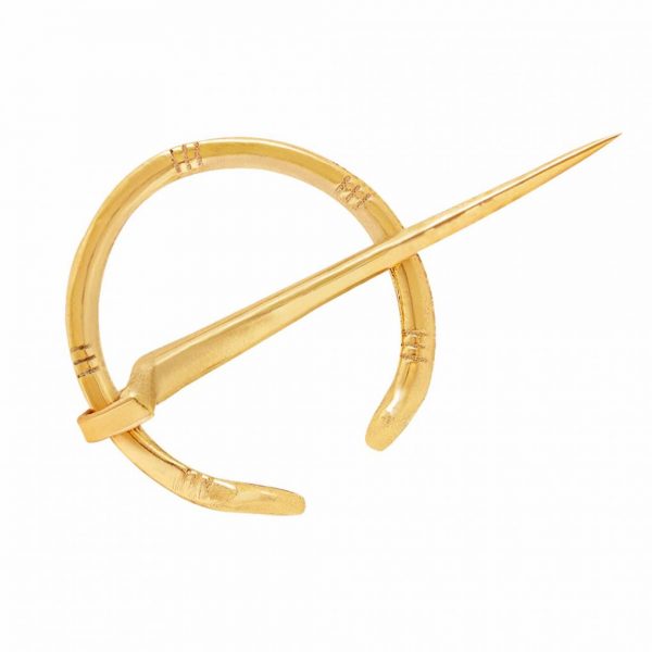 Viking Penannular Small Brooch Pure Brass Cloak Clasp