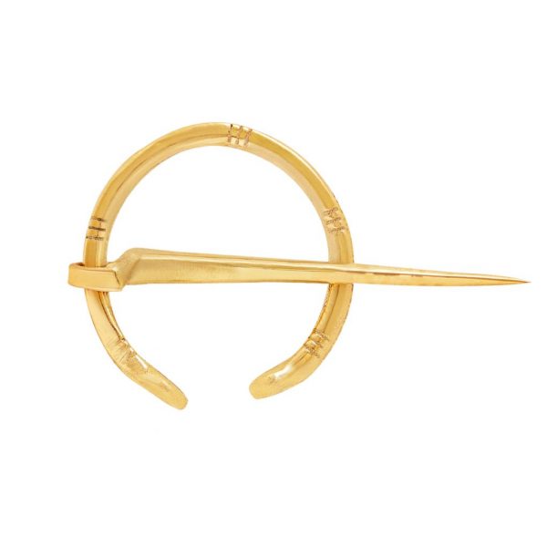 Viking Penannular Small Brooch Pure Brass Cloak Clasp