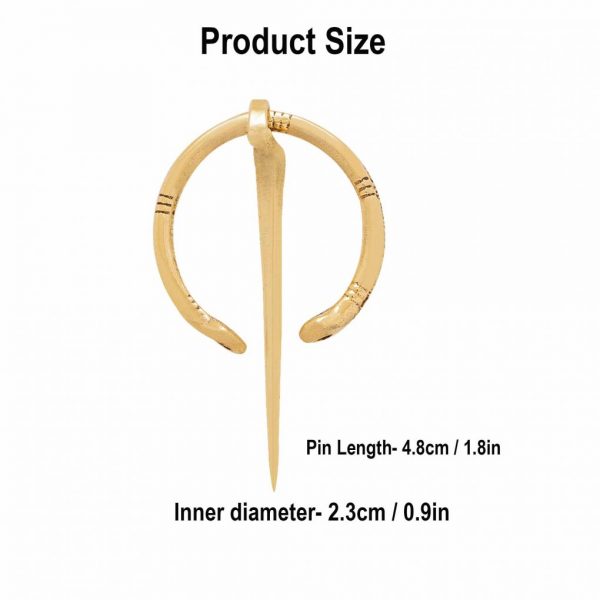 Viking Penannular Small Brooch Pure Brass Cloak Clasp