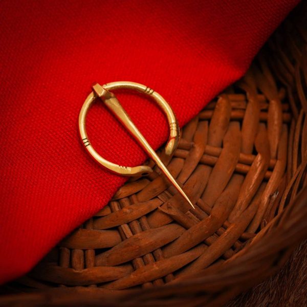 Viking Penannular Small Brooch Pure Brass Cloak Clasp