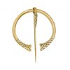 Pure Brass Celtic Penannular Brooch Cloak Pin Clasp