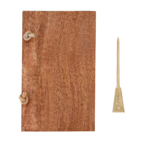 Roman Wax Tablet with Pure Brass Stylus Functional Wooden Accessory
