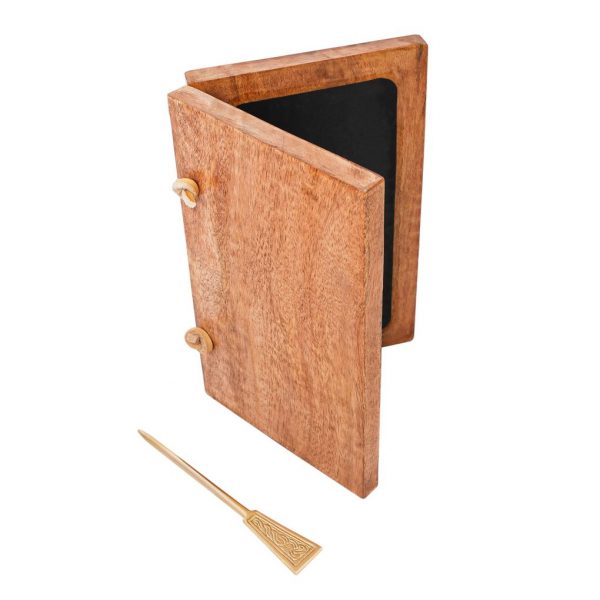 Roman Wax Tablet with Pure Brass Stylus Functional Wooden Accessory