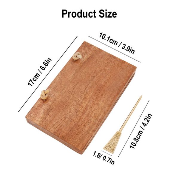 Roman Wax Tablet with Pure Brass Stylus Functional Wooden Accessory